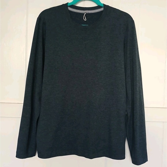 lululemon athletica Other - Lululemon Heavyweight Cotton‎ Long Sleeve Crew Shirt Men's Large Navy Heather
